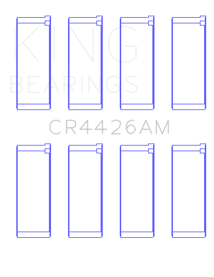 King Engine Bearings Connecting Rod Bearing Set For Renault R12 - CR4426AM