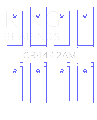 King Engine Bearings Connecting Rod Bearing Set For Datsun A12, - CR4442AM