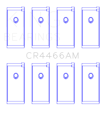 King Engine Bearings Connecting Rod Bearing Set For Mitsubishi 4D55T, 4D56T, 4G52 - CR4466AM