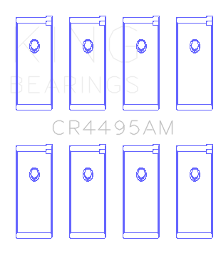 King Engine Bearings CONNECTING ROD BEARING SET For MAZDA E3, E5, (MAZDA E3, E5,) - CR4495AM0.75