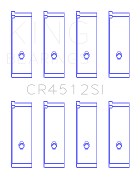 King Engine Bearings Connecting Rod Bearing Set For Honda D17A1/2 1.7L 16V - CR4512SI