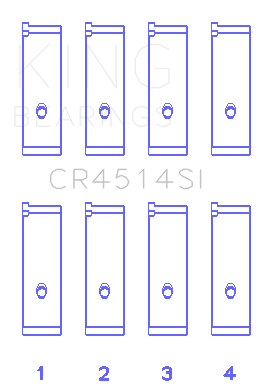 King Engine Bearings CONNECTING ROD BEARING SET For TOYOTA 1AZFE, 2AZFE (TOYOTA 1AZFE, 2AZFE) - CR4514SI0.5