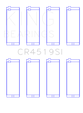 King Engine Bearings CONNECTING ROD BEARING SET For GENERAL MOTORS 151CI 2.5L 8V (OD+.002") (GENERAL MOTORS 151CI 2.5L 8V (OD+.002")) - CR4519SI 040