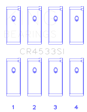 King Engine Bearings Connecting Rod Bearing Set For Nissan Qr25De - CR4533SI