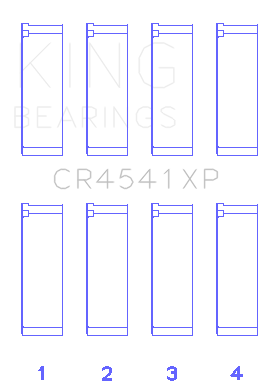King Engine Bearings Connecting Rod Bearing Set For Honda F23A, F23Z, K20A3, 16V - CR4541XP