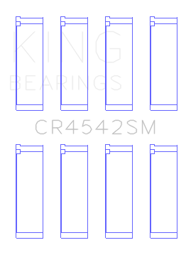 King Engine Bearings CONNECTING ROD BEARING SET For HONDA K-SERIES (EXCEPT A3), 16V 2.0L, 2.3L, 2.4L (HONDA K-SERIES (EXCEPT A3), 16V 2.0L, 2.3L, 2.4L) - CR4542SM0.25