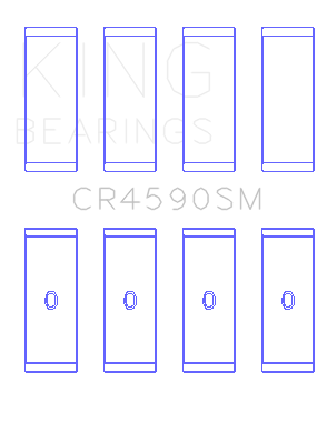King Engine Bearings CONNECTING ROD BEARING SET For AUDI AMB, AUM, ALT, AWA, BLR (AUDI AMB, AUM, ALT, AWA, BLR) - CR4590SM0.5