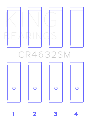 King Engine Bearings Connecting Rod Bearing Set For Nissan Hr15/16De - CR4632SM
