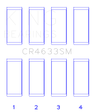 King Engine Bearings Connecting Rod Bearing Set For Peugeot Ep6Dt / Bmw N14B16C - CR4633SM0.3