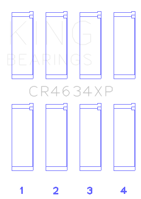 King Engine Bearings Connecting Rod Bearing Set For Hyundai G4Kf - CR4634XP0.5