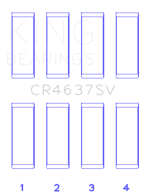 King Engine Bearings Connecting Rod Bearing Set For Audi Byt, Cdnc, Cczd, Cpsa - CR4637SV