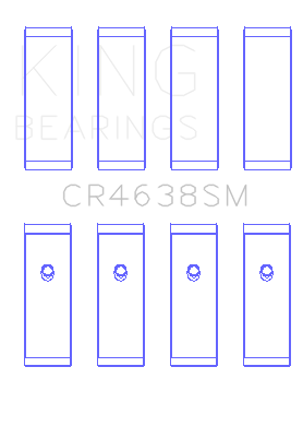 King Engine Bearings Connecting Rod Bearing Set For Nissan Mr18De, Mr20De Renault M4R 700/01/04 - CR4638SM