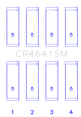 King Engine Bearings Connecting Rod Bearing Set For Suzuki J24B - CR4641SM