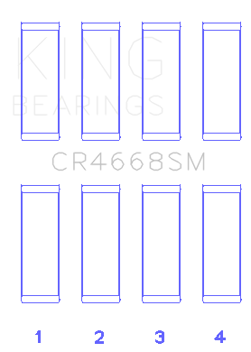 King Engine Bearings Connecting Rod Bearing Set For Hyundai G4Ke, G4Kc - CR4668SM
