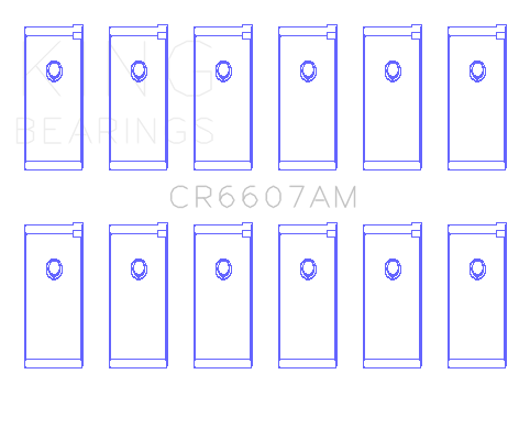 King Engine Bearings CONNECTING ROD BEARING SET For DATSUN L28 (DATSUN L28) - CR6607AM0.5