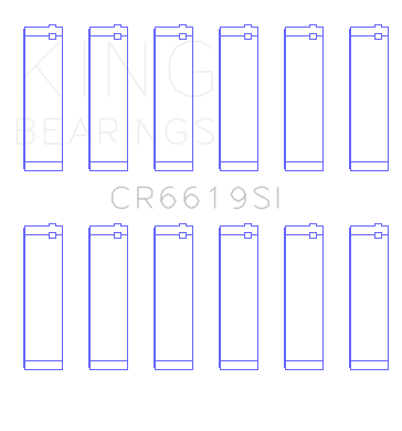 King Engine Bearings Connecting Rod Bearing Set For Ford V6 - CR6619SI