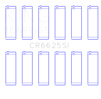 King Engine Bearings CONNECTING ROD BEARING SET For CHEVROLET 262 (CHEVROLET 262) - CR6625SI1.0