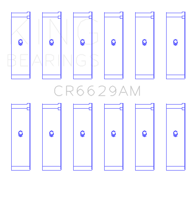 King Engine Bearings Connecting Rod Bearing Set For Mitsubishi 6G72 - CR6629AM0.75