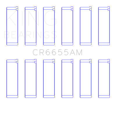 King Engine Bearings Connecting Rod Bearing Set For Mazda Je39 - CR6655AM