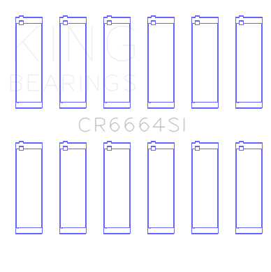 King Engine Bearings CONNECTING ROD BEARING SET For BUICK V6 (BUICK V6) - CR6664SI 010