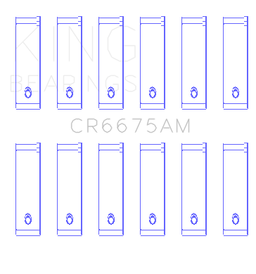 King Engine Bearings CONNECTING ROD BEARING SET For CHRYSLER 3.3, 3.8 V6 (CHRYSLER 3.3, 3.8 V6) - CR6675AM0.25