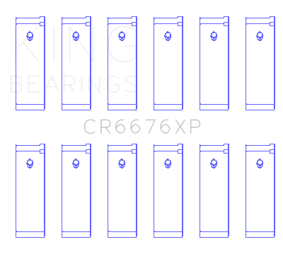 King Engine Bearings Connecting Rod Bearing Set For Nissan Vg30Dett, 24V - CR6676XP