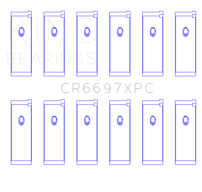King Engine Bearings Connecting Rod Bearing Set For Nissan Rb25Det, Rb26Dett, 24V - CR6697XPC.026