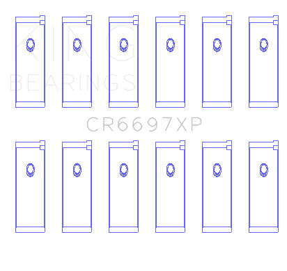 King Engine Bearings Connecting Rod Bearing Set For Nissan Rb25Det, Rb26Dett, 24V - CR6697XP0.25
