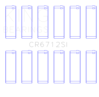 King Engine Bearings CONNECTING ROD BEARING SET For FORD V6 TRITON, OHV (FORD V6 TRITON, OHV) - CR6712SI0.75