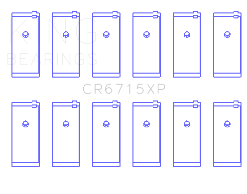 King Bearings Connecting Rod Bearing Set For Nissan Tb48De Tb45E Tb42 - CR6715XP