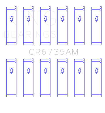 King Engine Bearings Connecting Rod Bearing Set For Mitsubishi 6G74 - CR6735AM