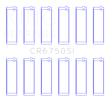 King Engine Bearings CONNECTING ROD BEARING SET For OPEL X30XE (ECOTECH) (OPEL X30XE (ECOTECH)) - CR6750SI0.5