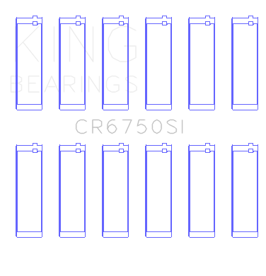 King Engine Bearings CONNECTING ROD BEARING SET For OPEL X30XE (ECOTECH) (OPEL X30XE (ECOTECH)) - CR6750SI0.25