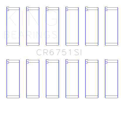 King Engine Bearings CONNECTING ROD BEARING SET For FORD 155 (FORD 155) - CR6751SI0.5