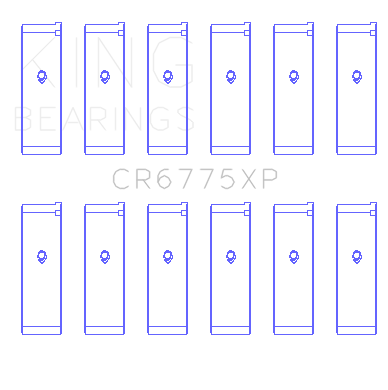 King Engine Bearings Connecting Rod Bearing Set For Nissan Vq35De, Vq35Hr, 24V - CR6775XP