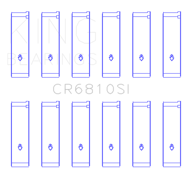King Engine Bearings CONNECTING ROD BEARING SET For CHRYSLER 215 (CHRYSLER 215) - CR6810SI0.25