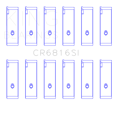 King Engine Bearings CONNECTING ROD BEARING SET For SUZUKI H20A, H25A, H27A (SUZUKI H20A, H25A, H27A) - CR6816SI0.5