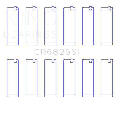 King Engine Bearings Connecting Rod Bearing Set For Holden 175, 190 3.6L - CR6826SI