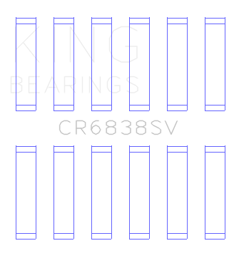 King Engine Bearings Connecting Rod Bearing Set For Landrover 2.7L Tdv6 Sputter Replacement - CR6838SV