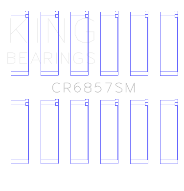King Engine Bearings Connecting Rod Bearing Set For Chrysler Pentastar 3.6L Erb V6 - CR6857SM