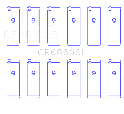 King Engine Bearings Connecting Rod Bearing Set For General Motors Vortec 254 - CR6860SI