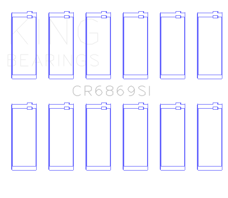 King Engine Bearings CONNECTING ROD BEARING SET For JEEP 232CI, 242CI, 248CI / RAMBLER 232CI (JEEP 232CI, 242CI, 248CI / RAMBLER 232CI) - CR6869SI 020