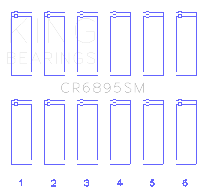 King Engine Bearings Connecting Rod Bearing Set For Ford Ecoboost 3.5L V6 - CR6895SM