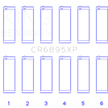 King Engine Bearings Connecting Rod Bearing Set For Ford Ecoboost 3.5L V6 - CR6895XP.026