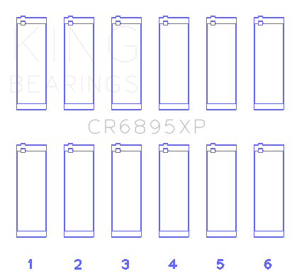 King Engine Bearings Connecting Rod Bearing Set For Ford Ecoboost 3.5L V6 - CR6895XP.026