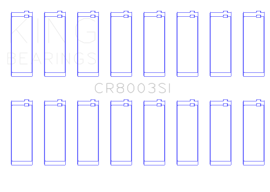 King Engine Bearings CONNECTING ROD BEARING SET For GMC 281 (GMC 281) - CR8003SI0.5