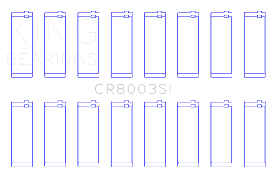 King Engine Bearings CONNECTING ROD BEARING SET For GMC 281 (GMC 281) - CR8003SI0.75