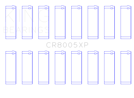 King Engine Bearings Connecting Rod Bearing Set For Ford 377 - CR8005XP