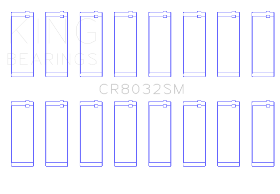 King Engine Bearings Connecting Rod Bearing Set For Chrysler 345, 370 16V - CR8032SM0.75