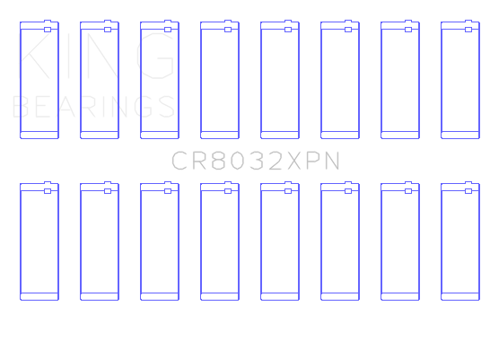 King Engine Bearings Connecting Rod Bearing Set For Chrysler 345, 370 16V - CR8032XPN